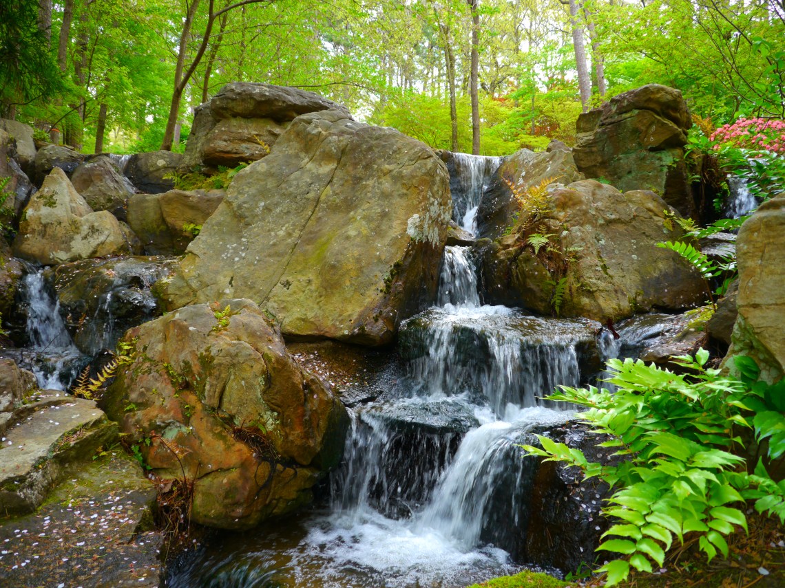 Waterfall at Garvan Gardens, Hot Spring Arkansas. Photo by Johanna Read TravelEater.net