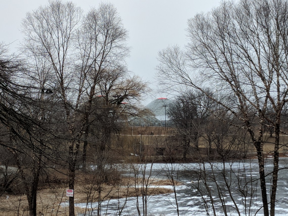 Domes through the park