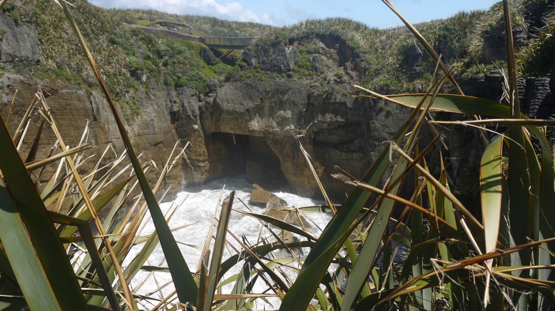 A cave below the pancake rocks